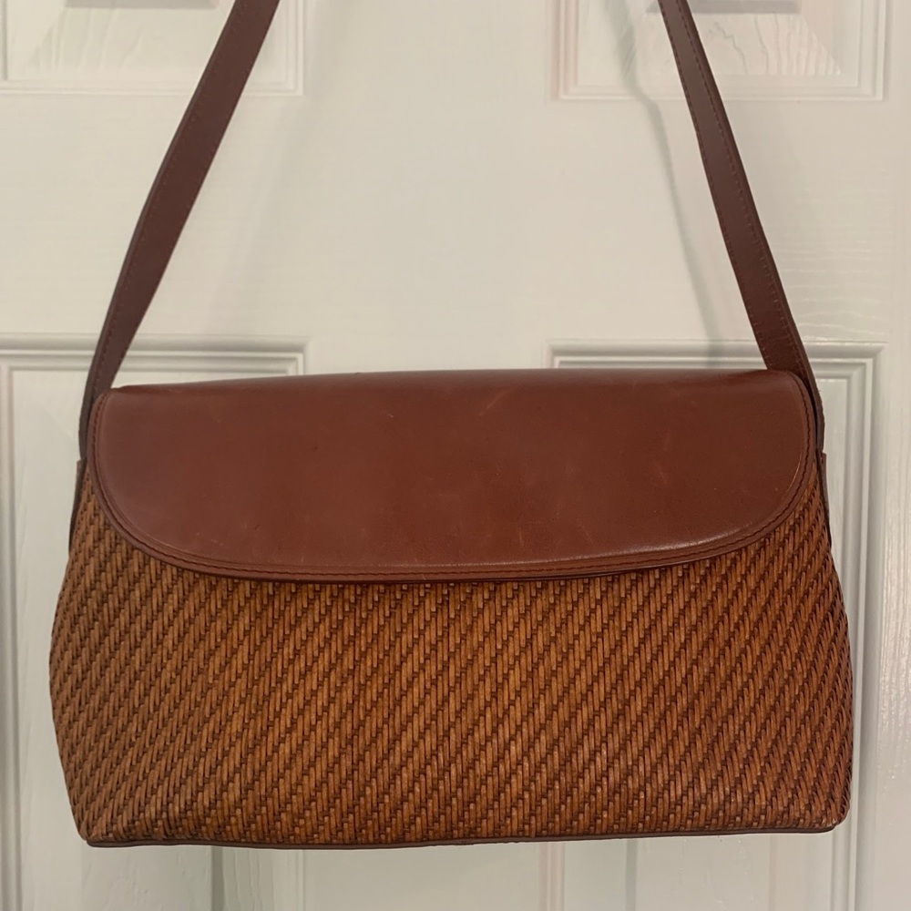Fossil Vintage Cognac Woven Small/Medium Handbag